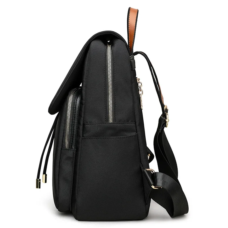 Trendy Nylon Backpack for Women Korean Style Casual Work Commuter Lightweight Simple Ladies Rucksack image 4