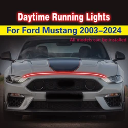 LED Daytime Running Light For Ford Mustang 2003-2024 Waterproof Flexible 12V LED DRL Decorative Atmosphere Lamps Ambient Lights