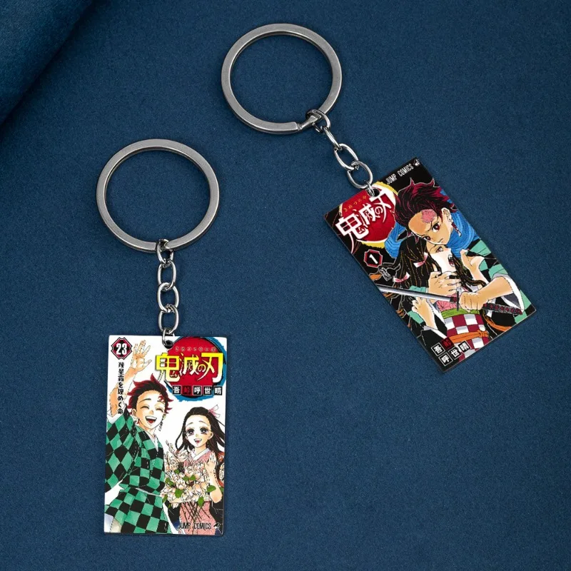 

Брелок-подвеска из нержавеющей стали с гравировкой по мотивам аниме «Истребитель демонов», аксессуар для рюкзака, подарок