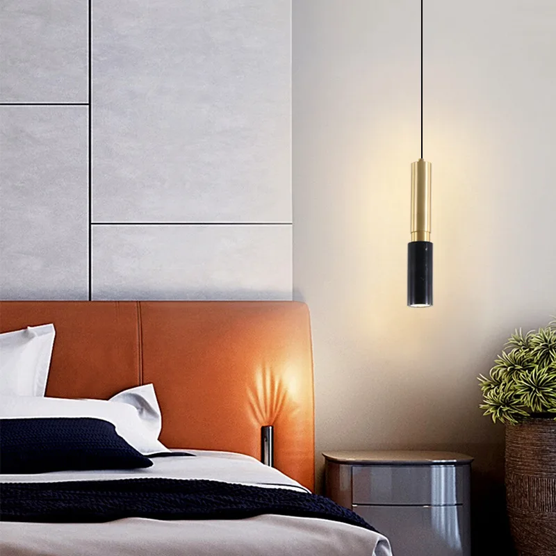 Nordic Modern Terrazzo Led Kroonluchter Eenvoud Marmer Hanglamp Bedlampje Bar Restaurant Verlichtingsarmatuur Hoom Decor