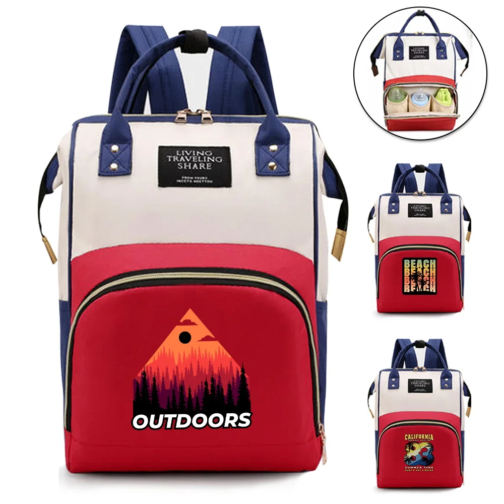 

Mommy Pack New Large-capacity Lightweight Maternity Backpack Multifunction Storage Pouch with Compartments Holiday Series