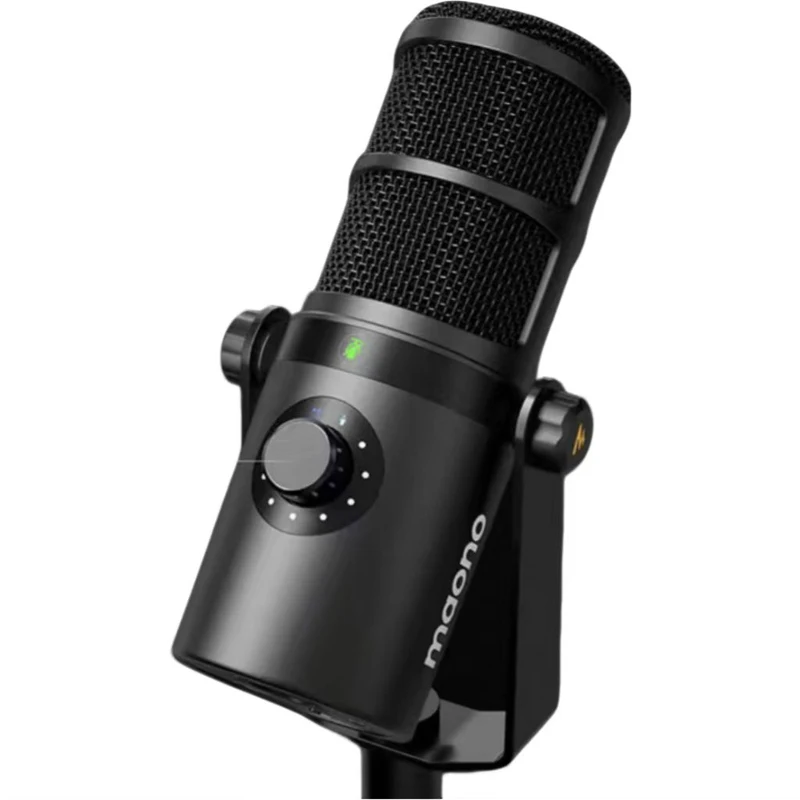 For Maono PD400X All Metal Build One Touch Mute Real Time Monitoring XLR Wired Desktop Professional Dynamic Microphone