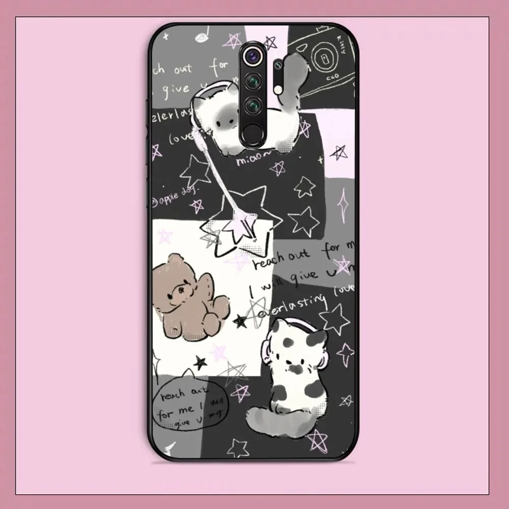 Guitar Music Cat Phone Case For Redmi Note 4 X 5 A 6 7 8 T 9 9S 10 11 11S 11Epro Poco M3 Pro