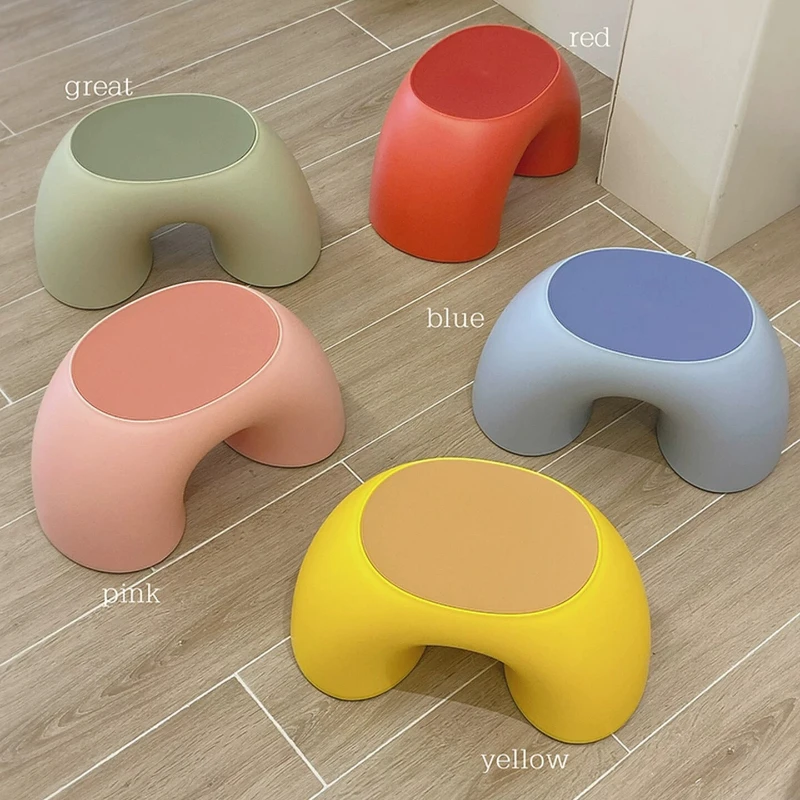 Cute home low stool Modern Minimalism Comfortable Furniture Applicable to Entryway Shoe Changing children's baby footstool