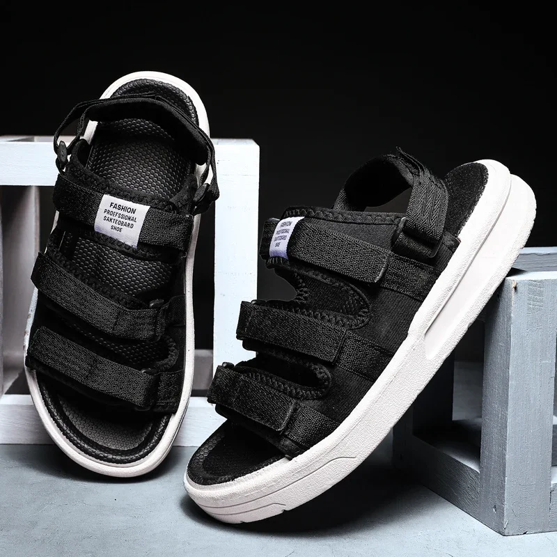 Sapatos de praia masculinos e femininos estilo casal, sandálias deslizantes de dois usos antiderrapantes, respiráveis, leves e confortáveis