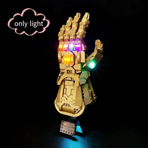 Creative LED Lights Set Compatible  76191 Marvel Infinity Gauntlet Decorative Light Up your Model (Not the Building Blocks)