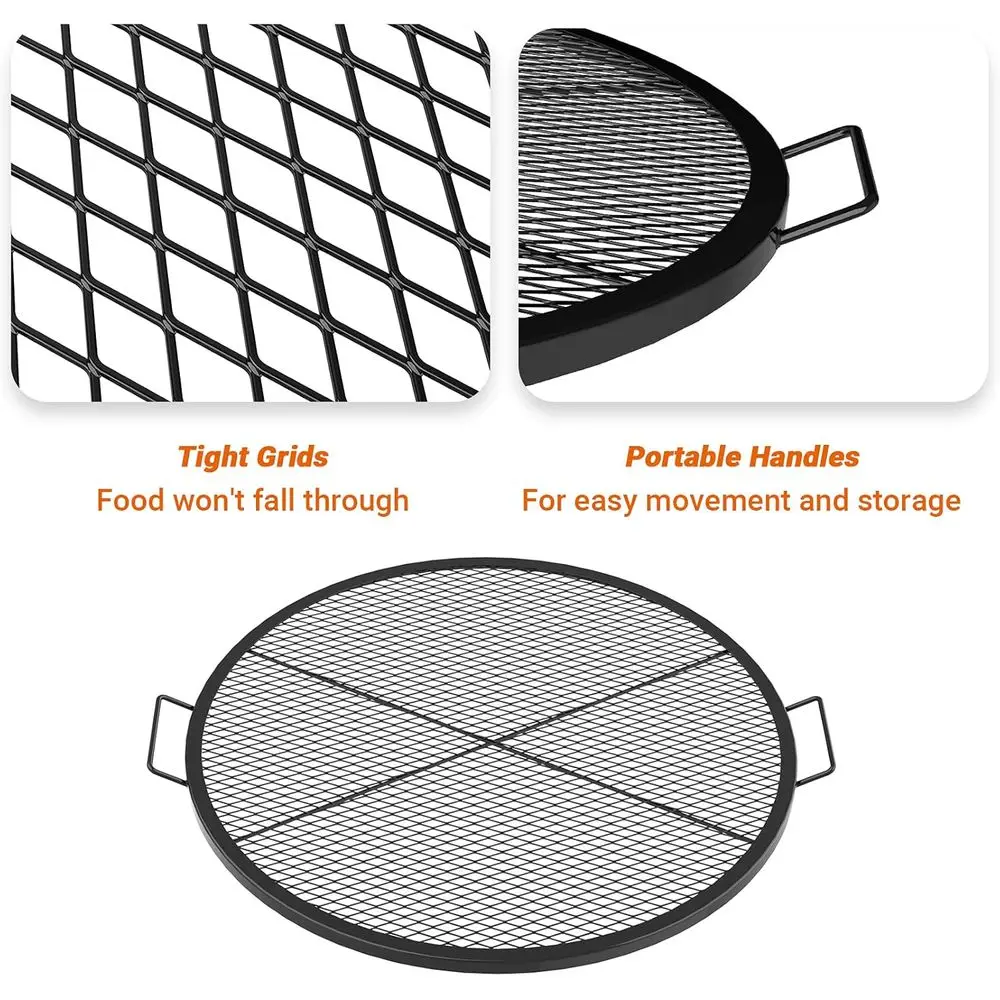 Gril de foyer rond Durable à 24 marques X avec Support de fil pour la cuisine et le Camping en plein air