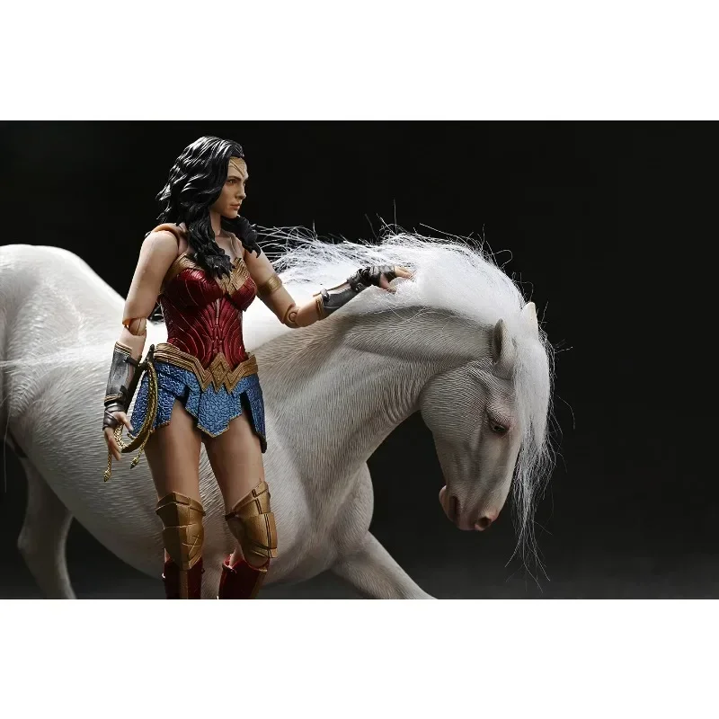 JXK 1/12 Scale Simulated Dutch Warmblood Resin Animal Ornament with Removable Horse Gear Model 6inch Toys Ornamental