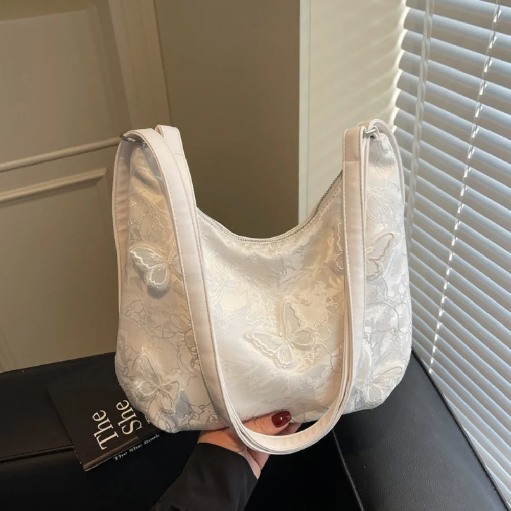 

Сумка Cheongsam с бабочкой, сумка в китайском стиле, изысканная холщовая сумка на плечо с вышивкой, элегантная большая сумка, рюкзак Hanfu, вечерние