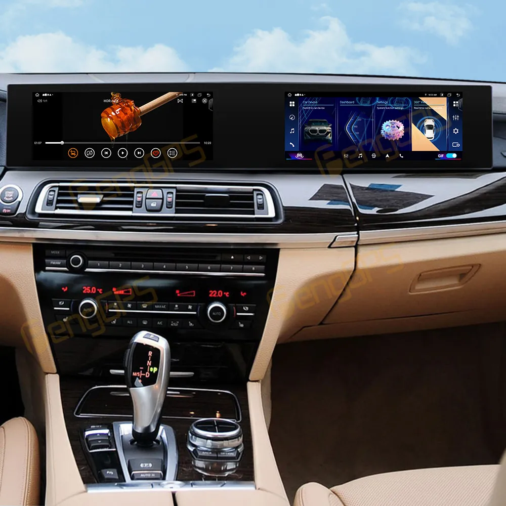 24.6 Inch Screen Car Radio For BMW 7 Series CIC F01 FO2 F04 2009-2012 Android Auto GPS Navigation Multimedia Stereo Receiver