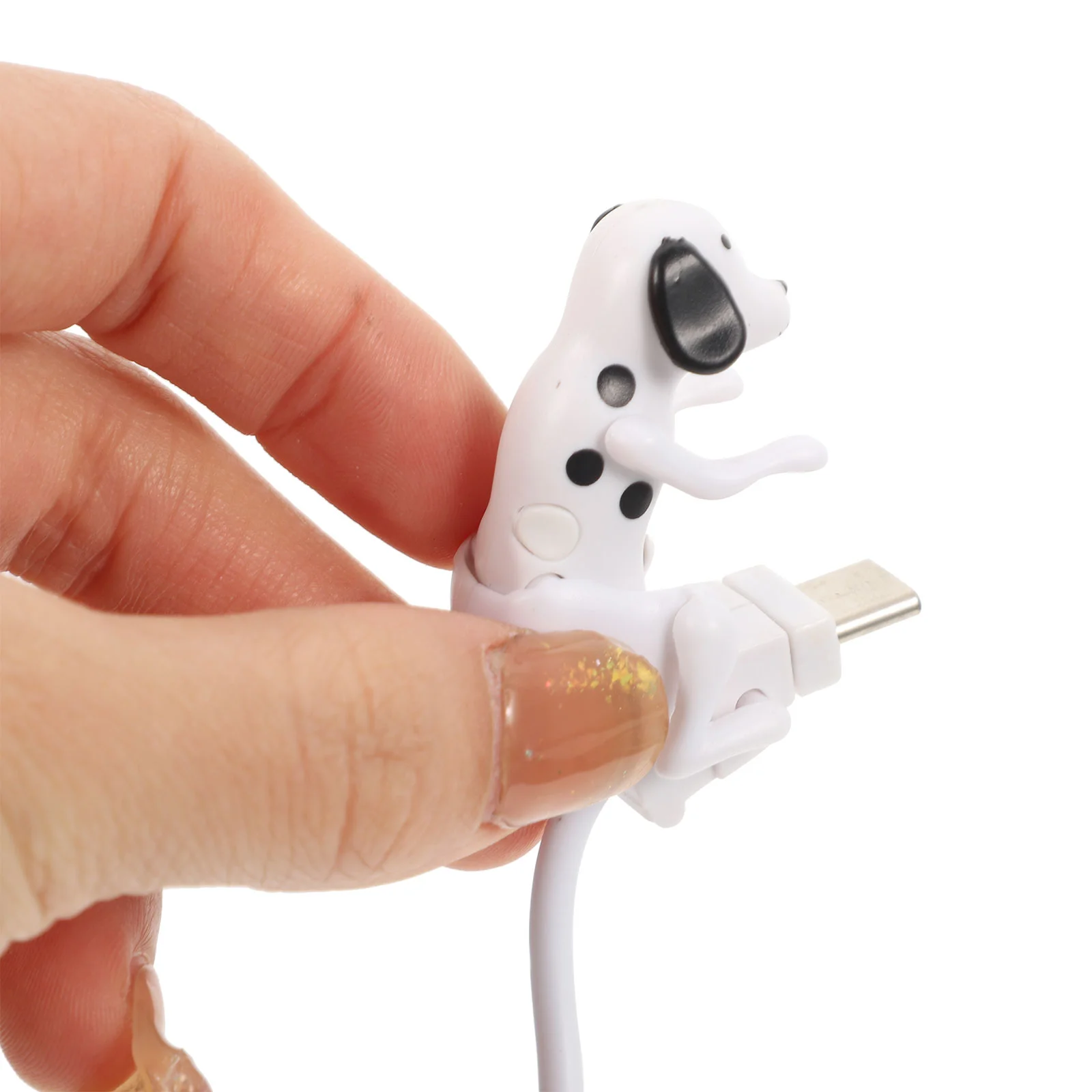 

Creative Puppy Cable USB Type c Data Cable Portable Type C Charging Line Phone Adapter Metal Funny Dog Design