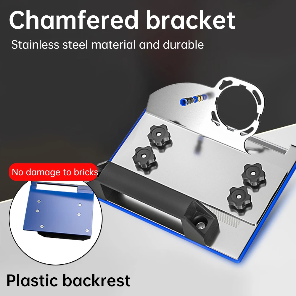 Angle Grinder Stand Portable Chamfered Bracket for Tile Chamfer Cutting Angle Grinder Attachment Stainless Steel Dust Removal