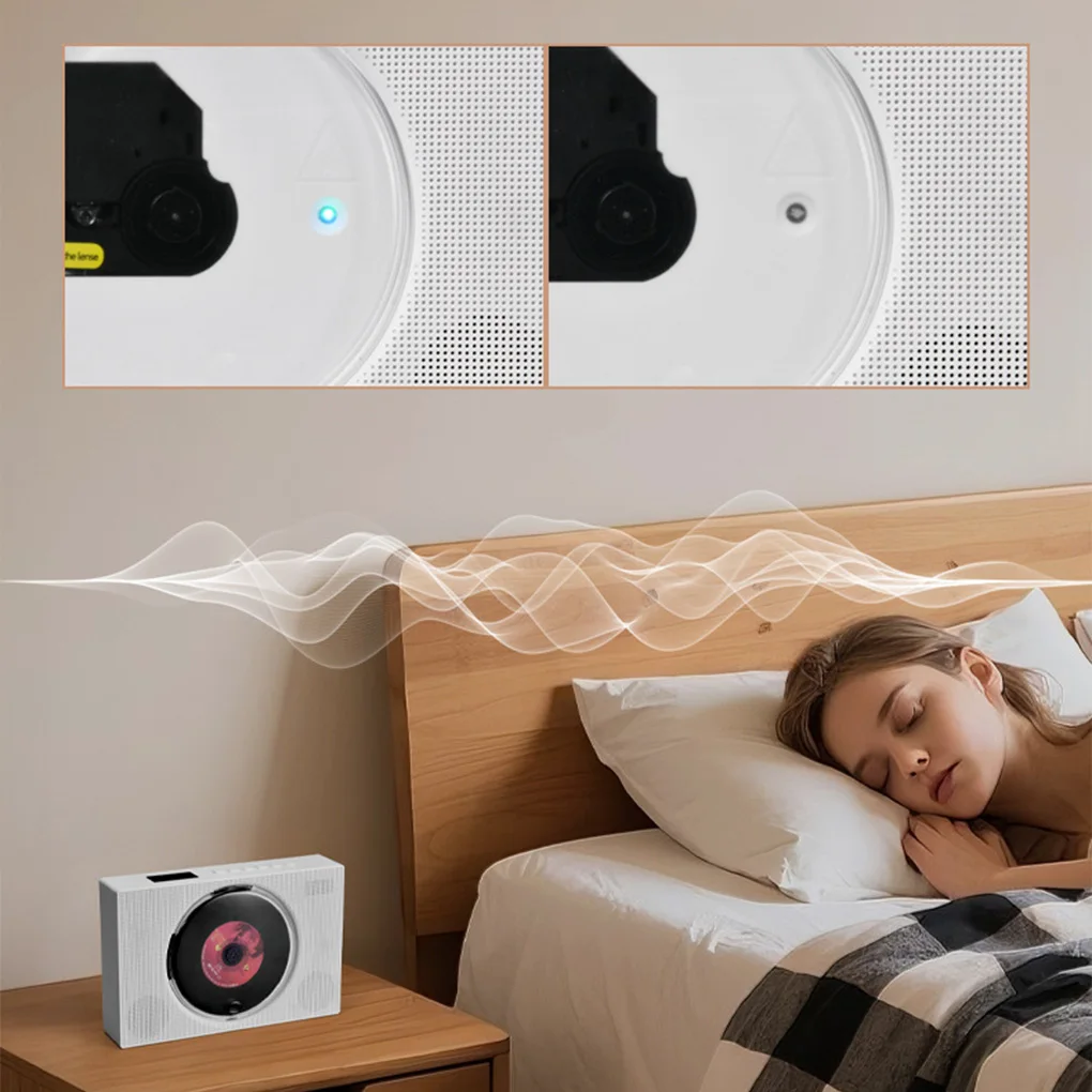 ポータブル CD プレーヤー 内蔵スピーカー ステレオ ダブル 3.5mm ヘッドフォン ジャック デスクトップ CD 音楽プレーヤー FM ラジオ