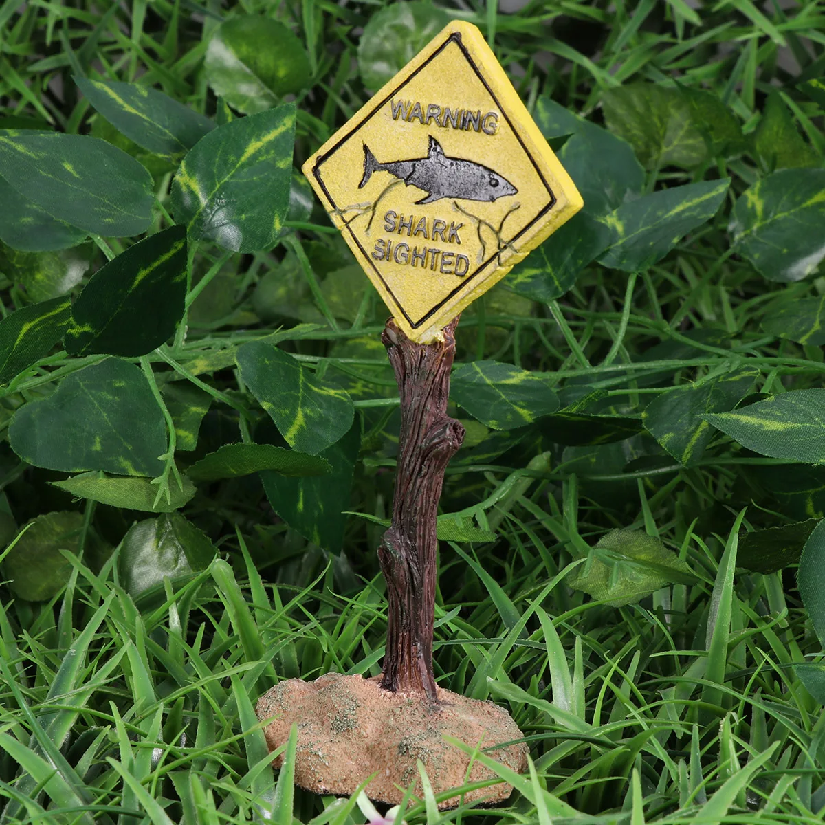 

Cartoon Resin Ornaments Landscape Fish Tank Decoration Aquarium Decorations Sign Signs Miniature Warning