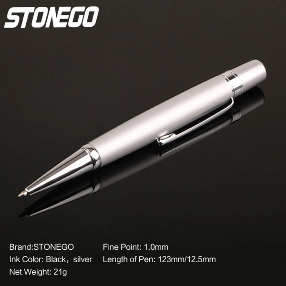 قلم حبر جاف معدني صغير دوار هدية الأعمال قلم زيت متوسط اللوازم المدرسية المكتبية أداة الكتابة