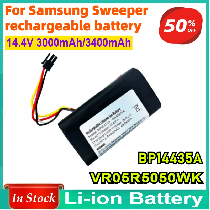 BP14435A 14.4V Vacuum Cleaner Battery for Samsung VR05R5050WK Robotic Vacuum Cleaner Rechargeable Battery