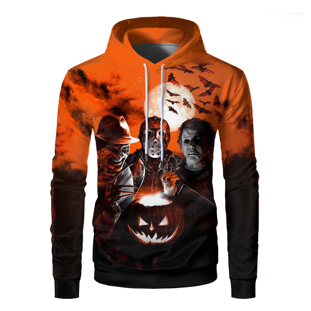 

2024 Halloween Kills Horror Movie Hoodie Blood Terror Killer Print Hoodies Sweatshirt Fashion Casual Cool Women Boys Streetwear