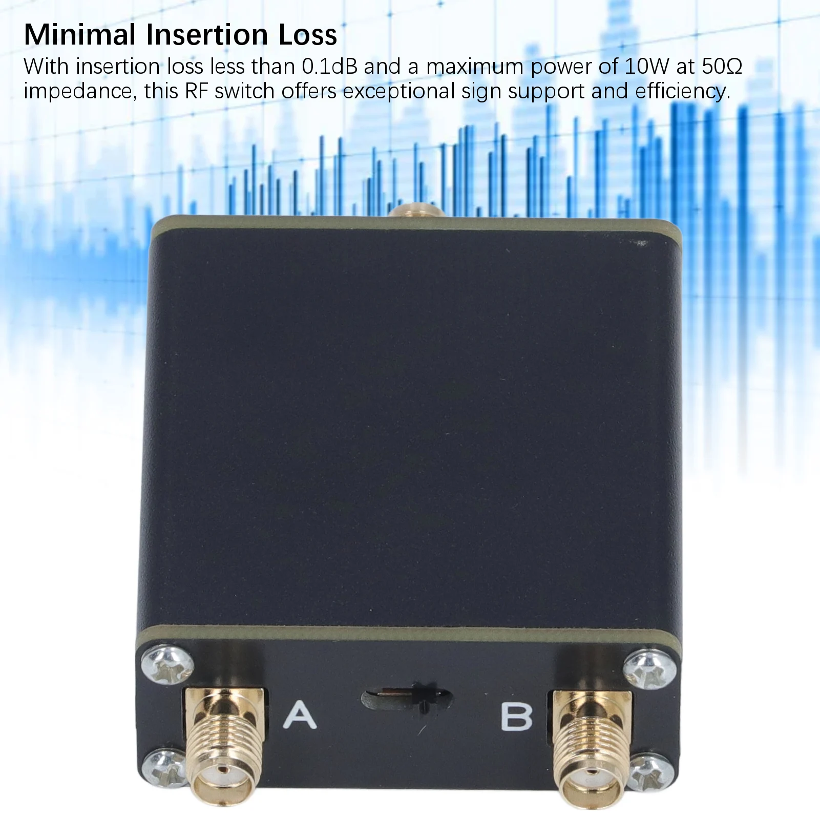 10W 1 To 2 RF Switch Module High Frequency DC 500MHz High Isolation Design Premium Performance Low Loss Metal Manual RF Switch