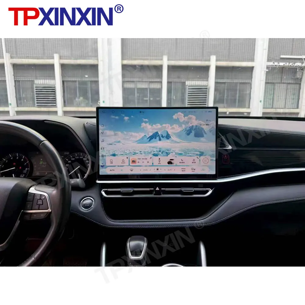For Toyota Highlander / Crown Kluger 2022 2023 2024 2025 Car Radio Android Auto Parts Carpaly Hicar Stereo Multimeida Player DSP