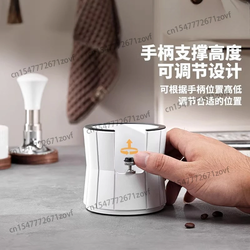 Coffee Pressing Powder Base Set, Single Handle Bracket Storage Three-piece Set, Cloth Powder Dispenser 51/58mm