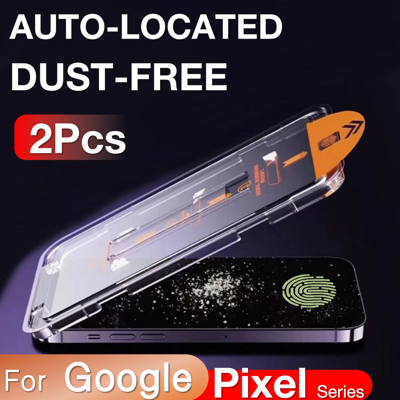 2Pcs For Google Pixel 9 Pro XL 8A 8 4G 5G Screen Protector Fingerprint Toughened Glass Accessories No Dust Bubbles Easy Kit