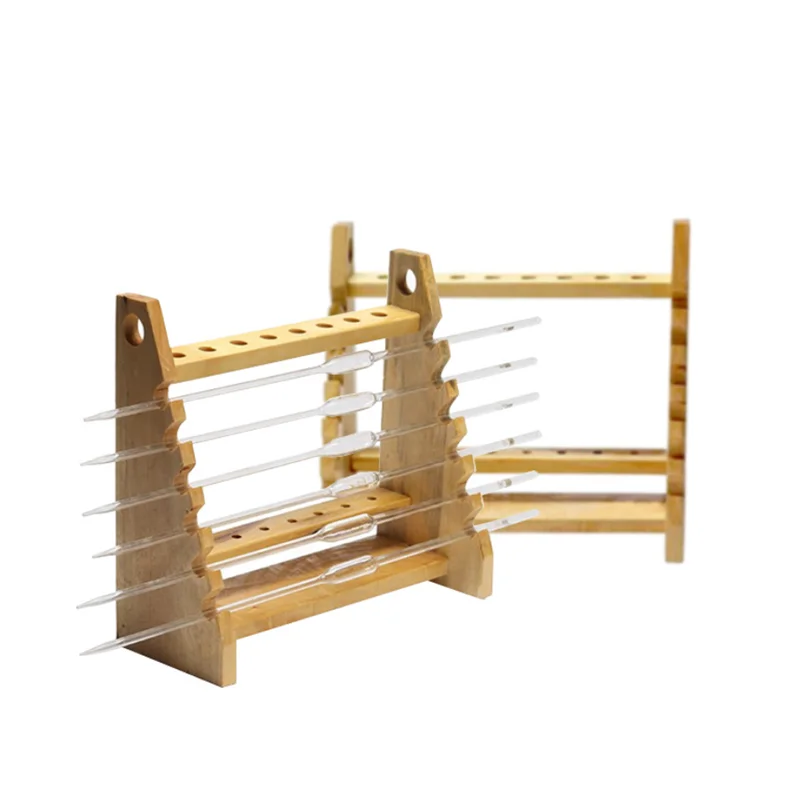 Tianlian Wooden Holder Scale Straw Dropper Support Burette Stand Disk Pipette Rack Trapezoidal Pipette Rack