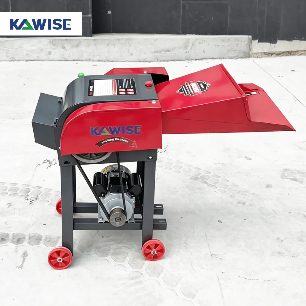 AIROW Electric Chaff Cutter Machine Grass Corn Straw Cutting Forage Cutter for Cattle Feed Small Farm