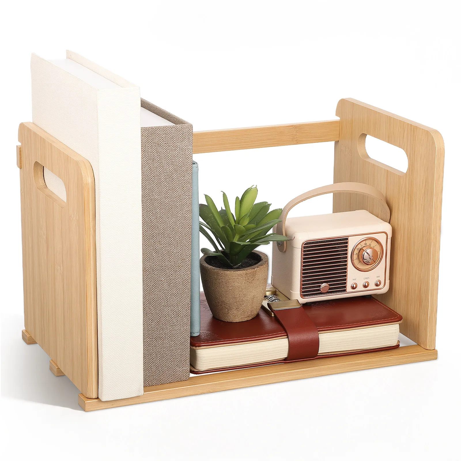 나무 소재의 책상용 책장, LP 레코드 보관 선반, 책 - Desk Organizer 리뷰 및 가격