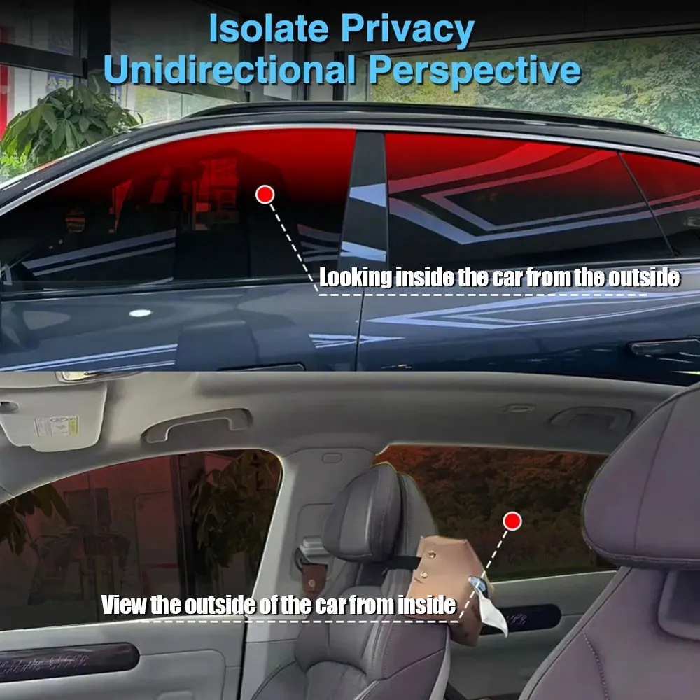 50*300cm Auto Window Gradient Sunshade Film PVC Accessories Car Windshield Styling Decoration Two Tone Sticker Film Accessories