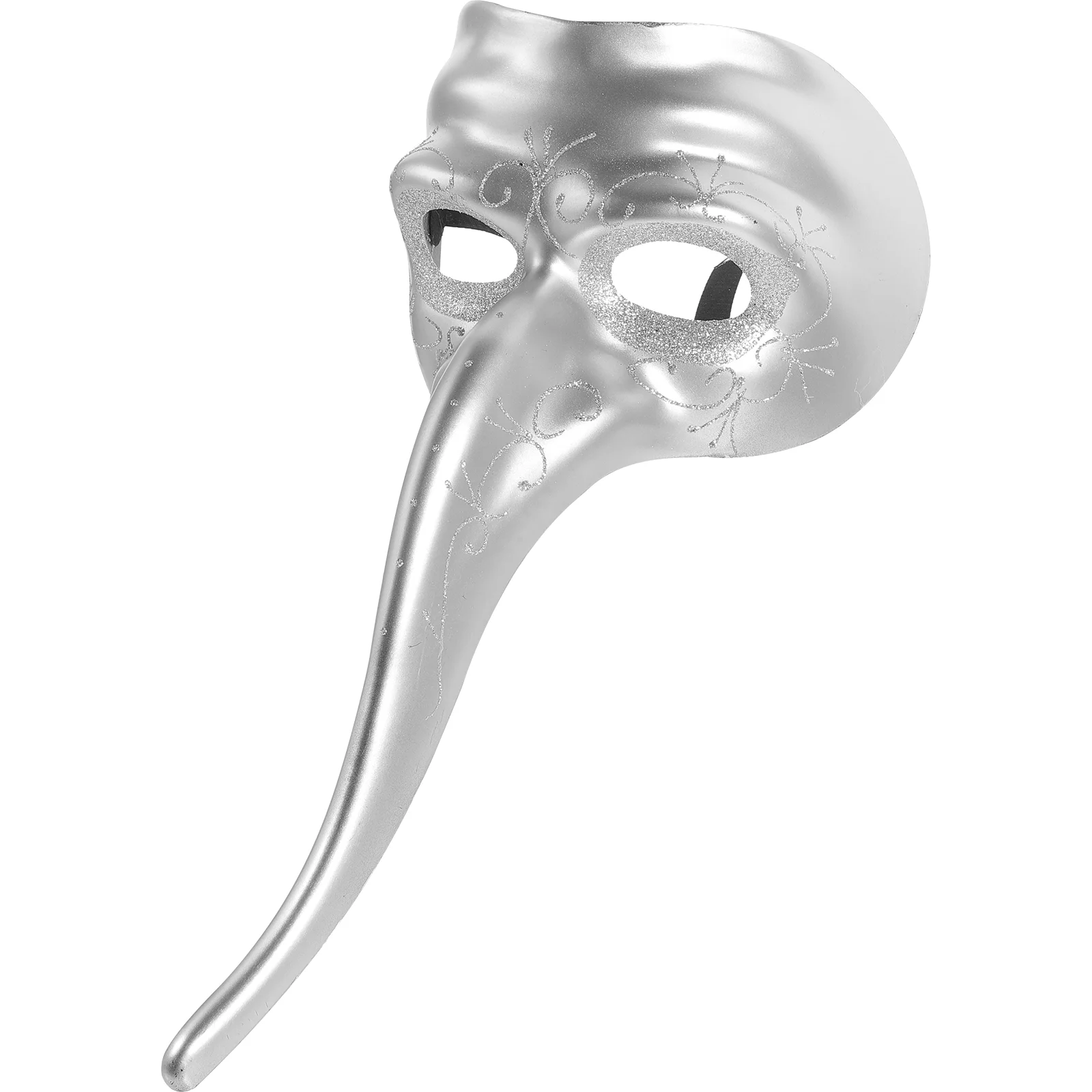 Maschera lunga per il naso Miss Face Cover Mardi Gras per uomo Costume da drago in plastica Festa rossa