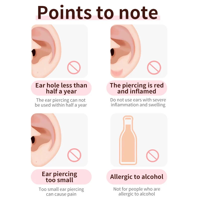 Ear Hole Cleaning Solution, Ear Hole Care Gentle Ear Piercing Cleaning Line Rose Ear Piercing Cleaner, 70 Pieces Ear Hole Floss