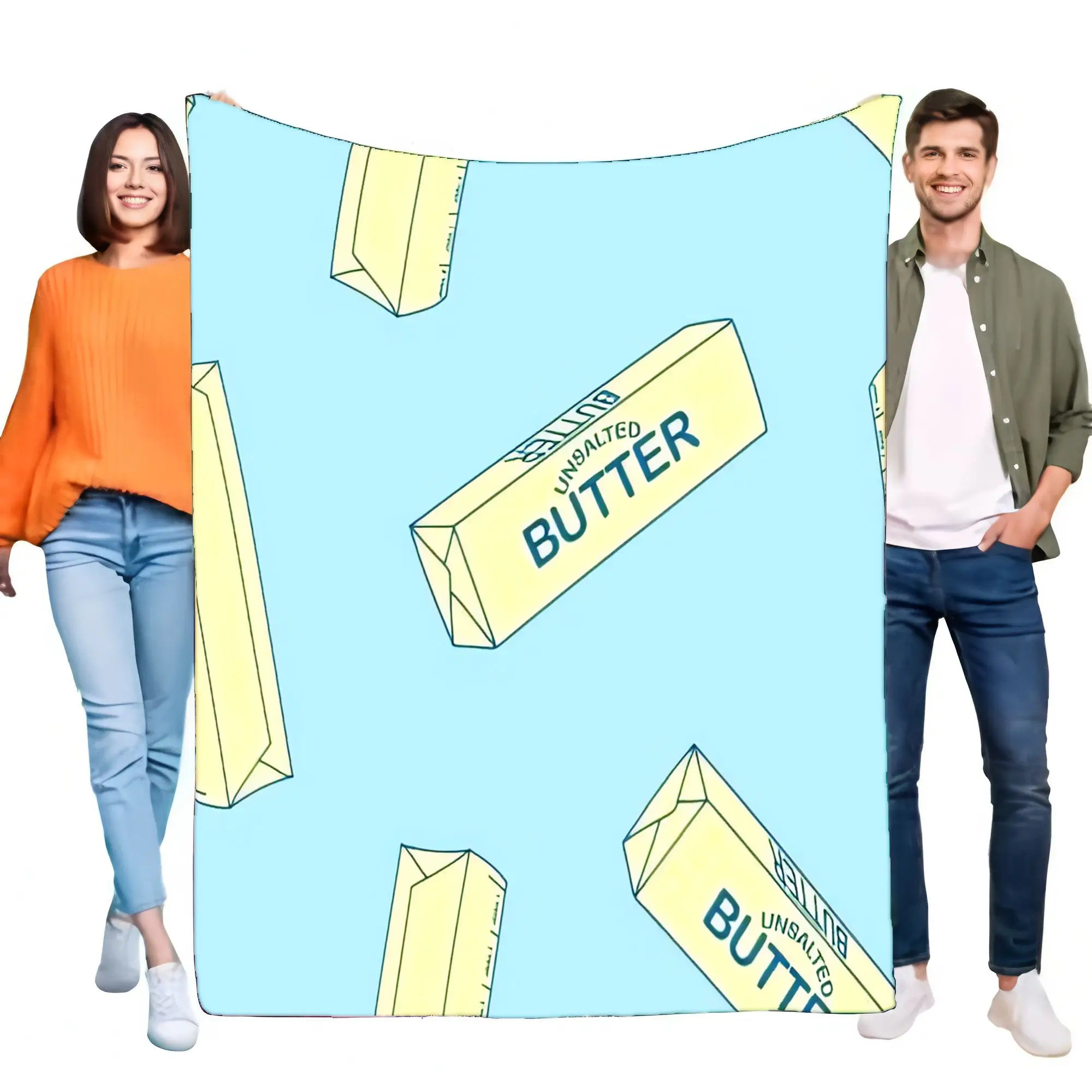 فريدة من نوعها غير مملح زبدة نمط الفانيلا بطانية لينة مريحة دافئة خفيفة الوزن رمي ل أريكة تتحول لسرير الأريكة مضحك عشاق ديكور المنزل رواية #1