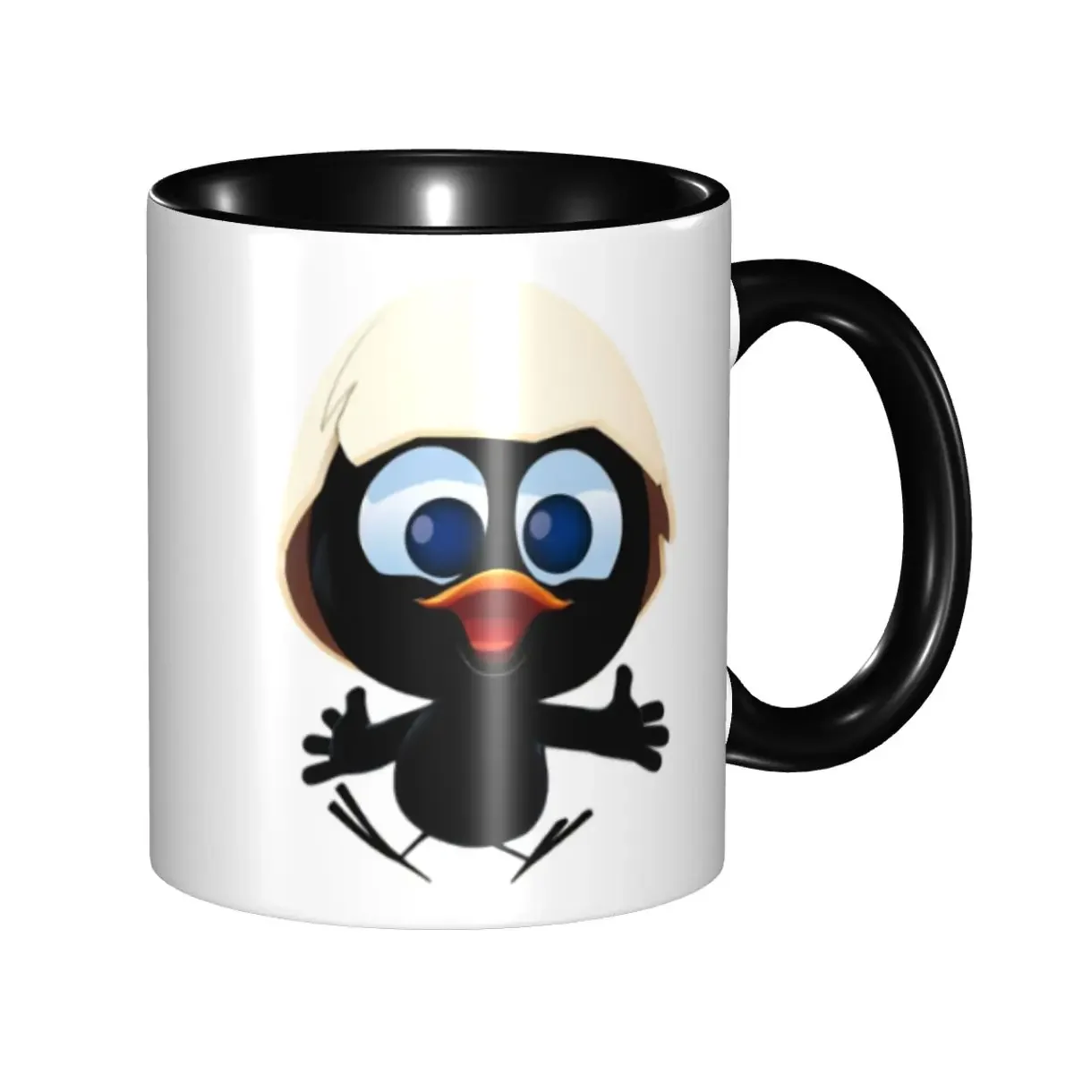 Calimero Black Chicken Cartoon Comic Coffee Mug DIY Customized Ceramic Mug Cup Creative Gift