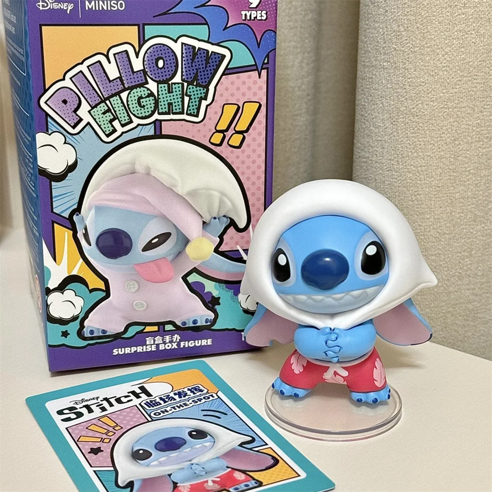 Stitch Pillow Fight Series Blind Box Leuke Stitch Trendy Play Doll Figuur Bureau Decor Ornament Kids Kerst Verjaardagscadeau