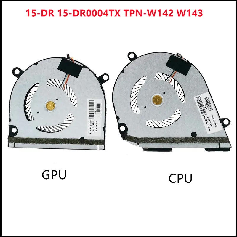 

New Laptop CPU Cooling Fan Cooler For HP 15-DR 15-DR0004TX TPN-W142 W143 L53541-001 L53542-001