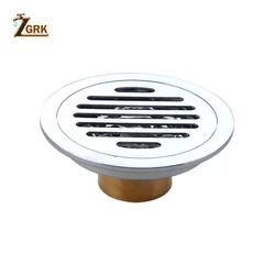 Anti Odor Floor Drain Chrome Linear Round Shower Drain Brass Floor Drain Cover Deodorant Floor Siphon Bathroom Accessories