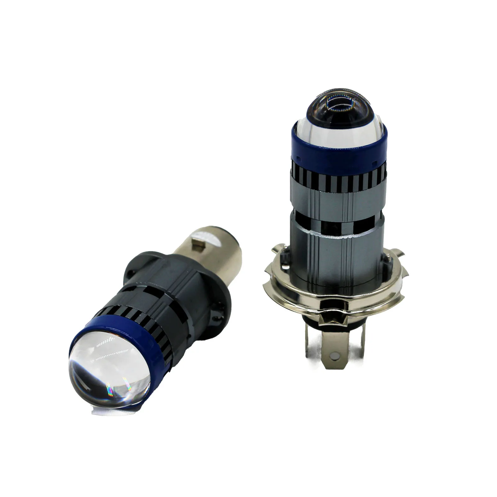 Мини-проектор BA20D S2 H4 hi/low мотоциклетные светодиодные лампы фар дальнего и ближнего света супер яркий 6000K белый