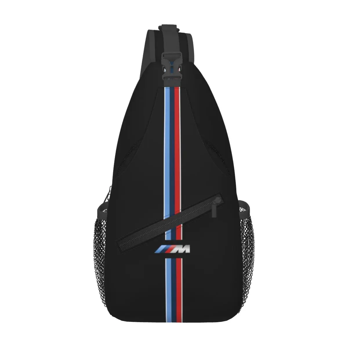 BM-W-Power Blue-Red Stripe Sling Chest Bags Crossbody Shoulder Backpack Outdoor Sports Daypacks Fashion Bag