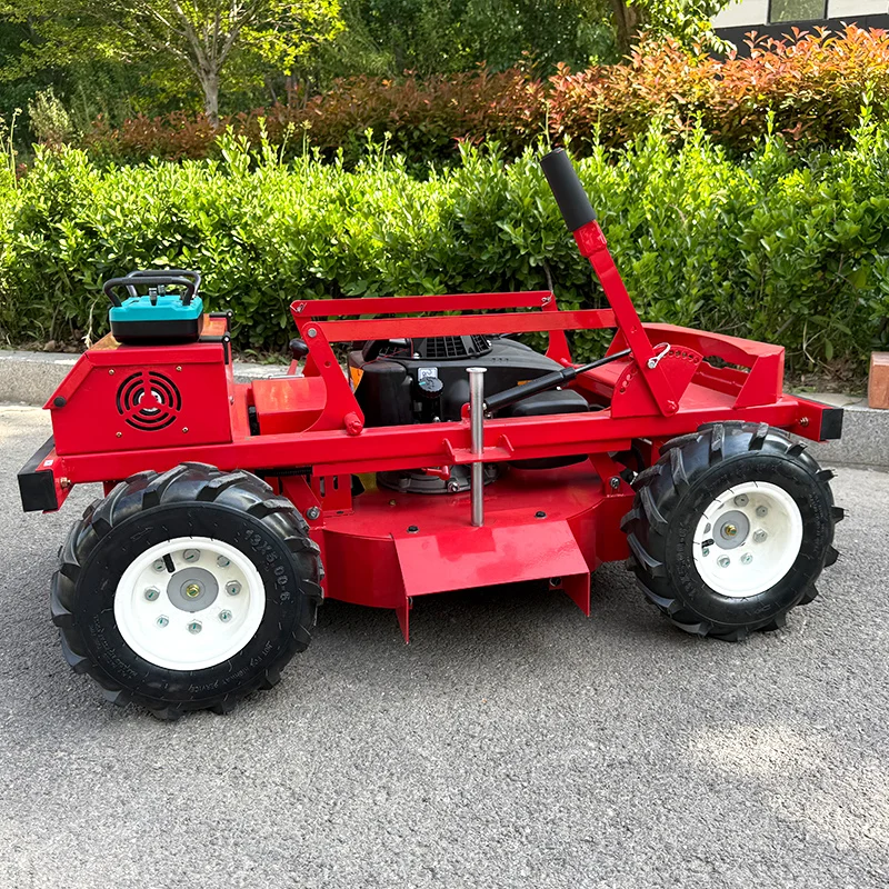 Customized All Terrain Remote Control Wheel Lawn Mower Snow Plow Robot Lawn Mower for Sale