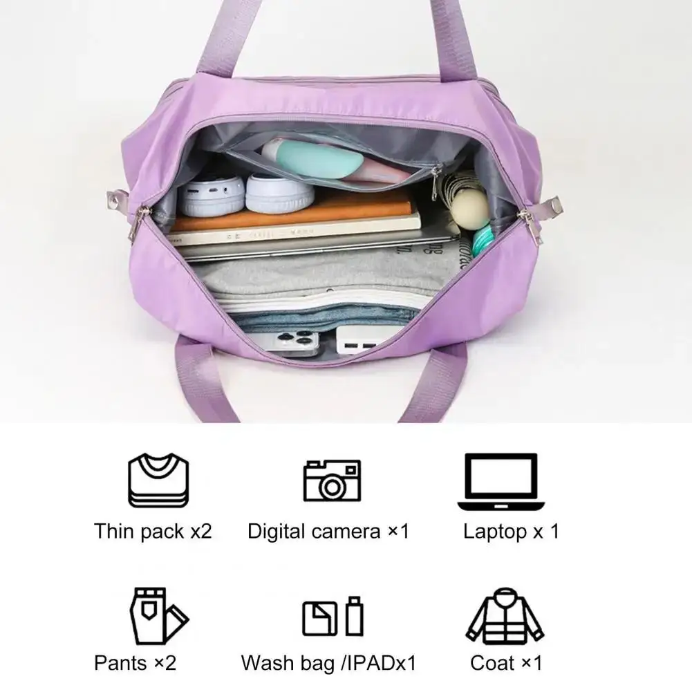 Large Travel Expandable Capacity Bag Zipper Closure Waterproof with Luggage Bag Wheels Suitcase Rotatable Bag Duffel