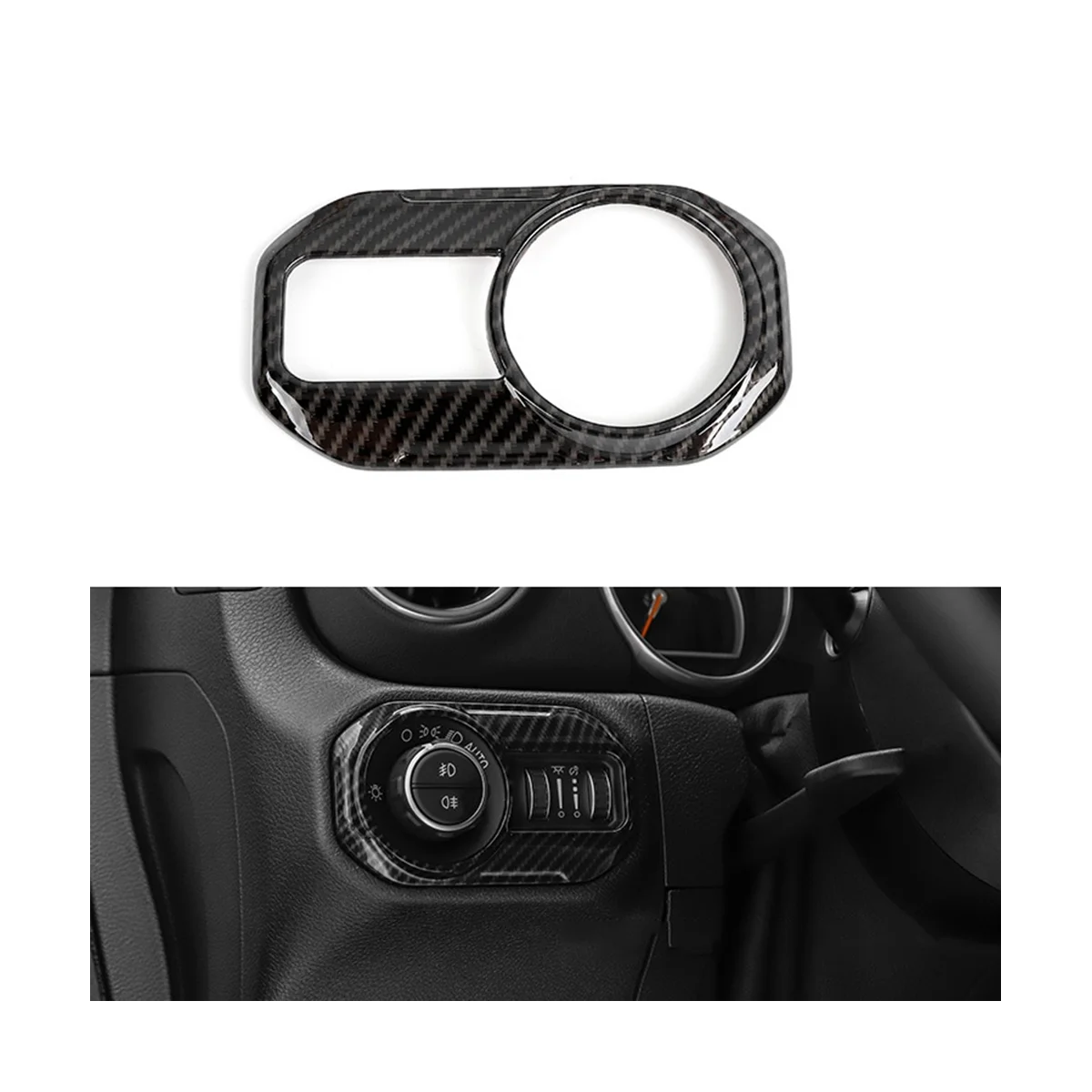 Fit for Jeep Wrangler JL Gladiator JT 2018-2022 Car Headlight Switch Button Decor Cover Stickers Interior Accessories C