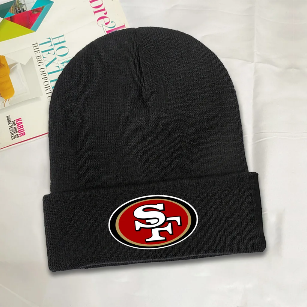 49ers Knitted Hat for Women Men Beanies Winter Hats  Crochet Melon Cap