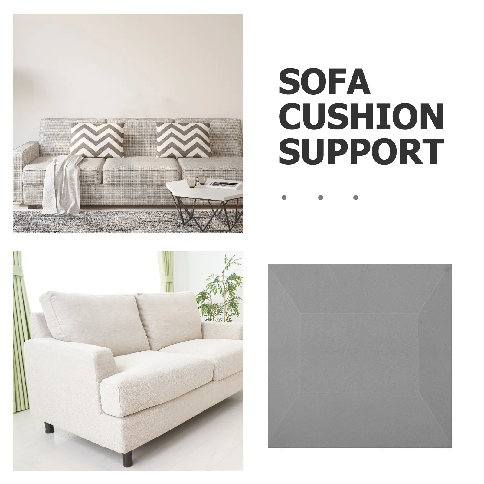Furniture Sofa Cushion Support Sponge Insert 20.3x20.3 Trapezoid Sagging Couch Seat Repair Cushion Replacement
