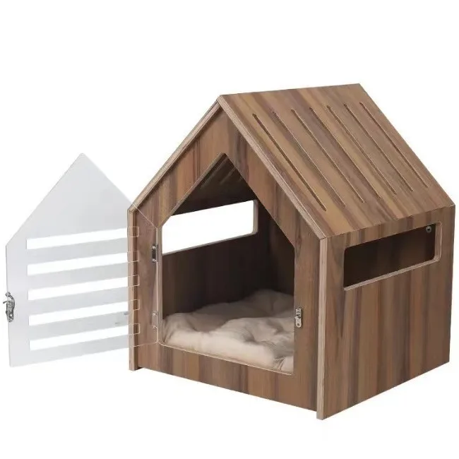 

Customized Solid Wood Indoor Pet Furniture Detachable Cat Dog House with Box Packing Manufactured by Wooden Pet House