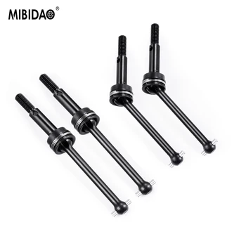 MIBIDAO 1 paar Metalen Voor Achter Universele CVD Aandrijfas voor 1/10 Tamiya TT02 RC Auto Voor & Na Algemene doeleinden CVD Onderdelen