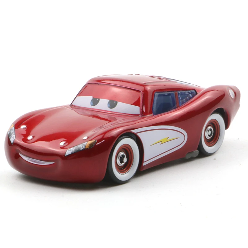 Disney-coches Pixar Lightning McQueen para niños, juguete de aleación de Metal, modelo de coche 1:55, regalo de cumpleaños y Navidad