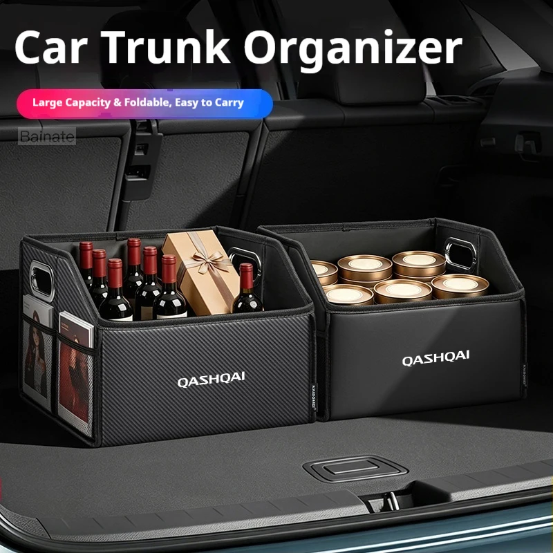 Multifunktionale Aufbewahrungstasche mit großem Fassungsvermögen, geeignet für Nissan QASHQAI J10 J11 J12, faltbare Aufbewahrungsbox für den Kofferraum
