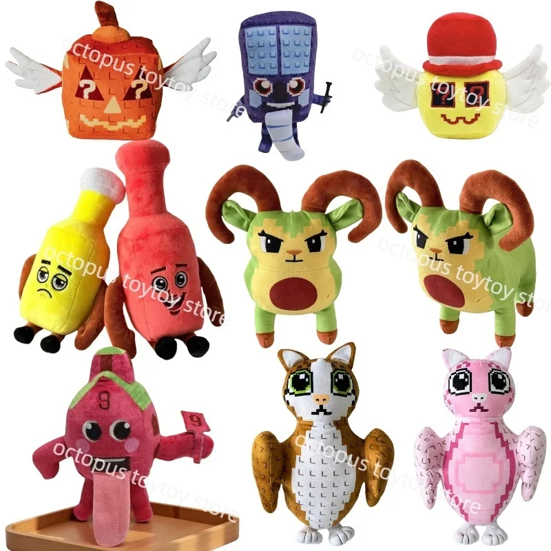 

New Steal A Brainrot Plush Cute Sammy Jandel Plush Pink Brown Owl Green Cornered Sheep Pumpkin Question Mark Square Stuffed Doll