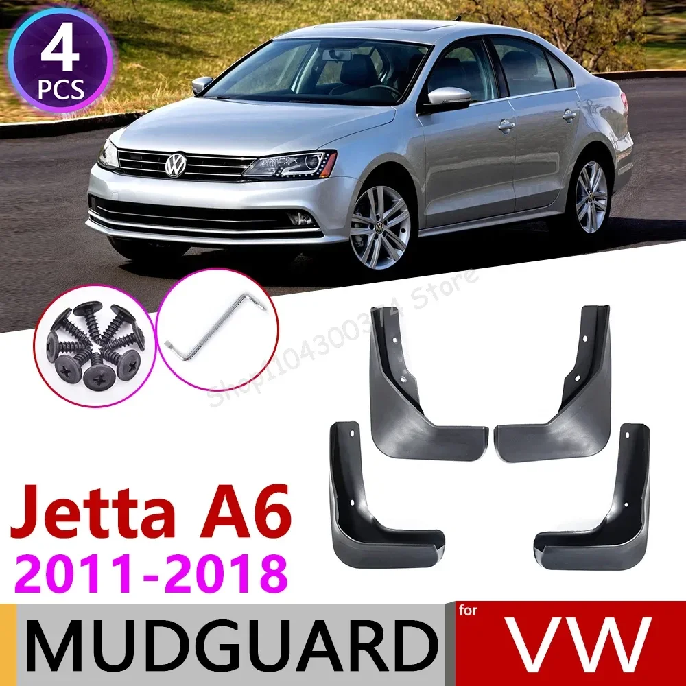 for Volkswagen VW Jetta A6 5C6 Mk6 6 2011~2018 Fender Mud Guard Splash Flap Mudguards Accessories 2012 2013 2014 2015 2016 2017