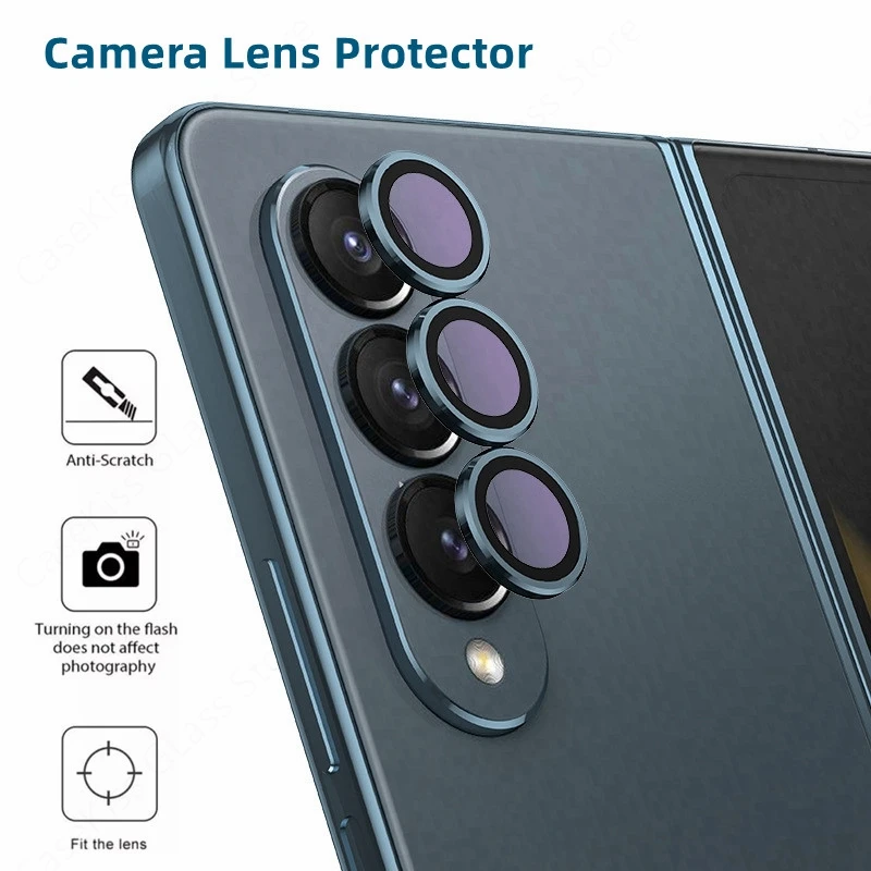 Pellicola protettiva per schermo della copertura della fotocamera posteriore per Samsung Galaxy Z Fold 4 5 5G lente protettiva in vetro temperato per accessori Z Fold 5